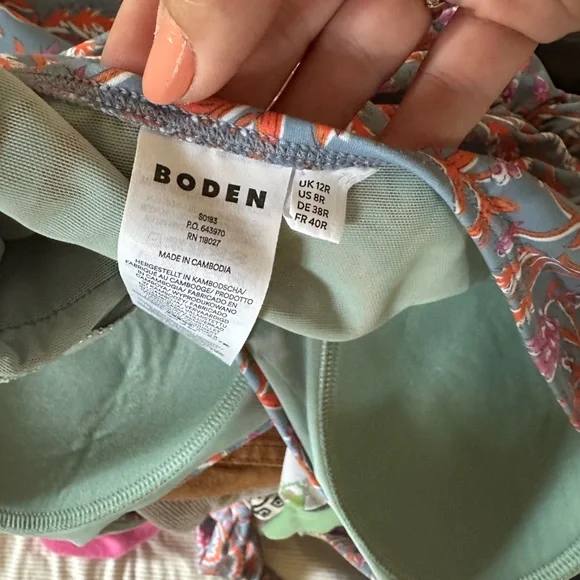 Boden Levanzo Halter Paisley Print Swimsuit - Picture 6 of 6